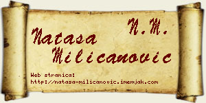 Nataša Milicanović vizit kartica